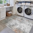 thumbnail image 1 of x Washable Area Rug for Living Room Bedroom Cream Neutral Carpet Low Pile Soft Thin Tapis Salon Abstract Modern Vacuumable Lightweight Large Throw Rug for Dining Room Kitchen, 1 of 8