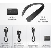 Panasonic WN10 Wireless Wearable TV Neck Speaker, Bluetooth, Built-in Microphone