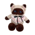 thumbnail image 3 of Mochila de peluche con forma de gato, moderna y cómoda, ideal para niños y amantes de las mascotas. Beige marrón, 3 of 9