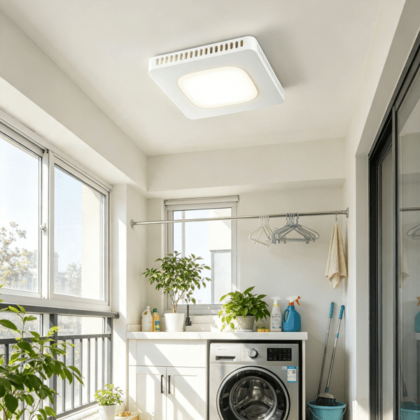 Bathroom Exhaust Fan, Low Noise All-Copper Motor, Energy-Saving Ceiling Ventilation Fan, No Attic Access Required, Easy Ceiling Installation