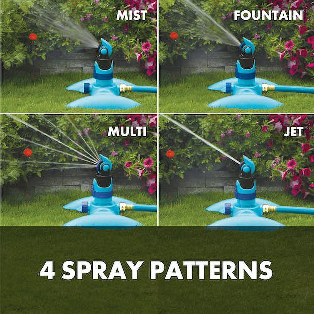 Restored Aqua Joe AJ-MSSBM Turbo Drive 360 Sprinkler 4 Spray Patterns Customizable Coverage 3,740 Sq. Ft. Max Coverage (Refurbished)