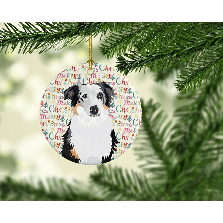 Carolines Treasures Australian Shepherd Blue Merle Puppy 1 Christmas Ceramic