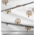 thumbnail image 2 of Soimoi Poly Georgette Fabric Leaves,Floral & Elephant Block Print Fabric by The Yard 52 Inch Wide, 2 of 3