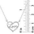 thumbnail image 3 of Brilliance Fine Jewelry Diamond Accent "Love" Heart Necklace Sterling Silver, 3 of 4