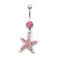 thumbnail image 2 of Pack of two Navel Ring with Cubic Zirconia Star Design 14g, 2 of 7
