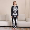 thumbnail image 6 of Usaibhir Family Matching Halloween Onesie Pajamas, Funny Skeleton Printed Hooded Zipper PJs Loungewear Sleepwear One-Piece Pjs for XL(Mom) Black, 6 of 8