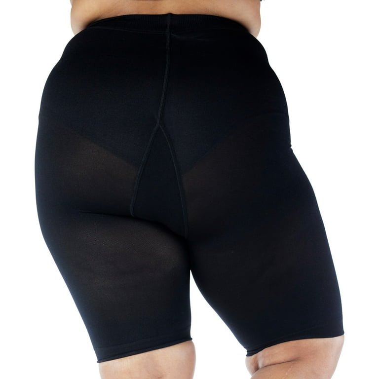 Mojo Opaque Compression Shorts for Women Circulation 20-30mmHg - Black,  Medium 