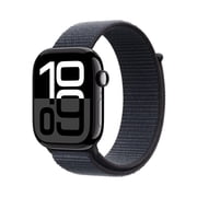 Restored Apple Watch Series 10 GPS 46mm Jet Black Aluminum Case with Ink Sport Loop