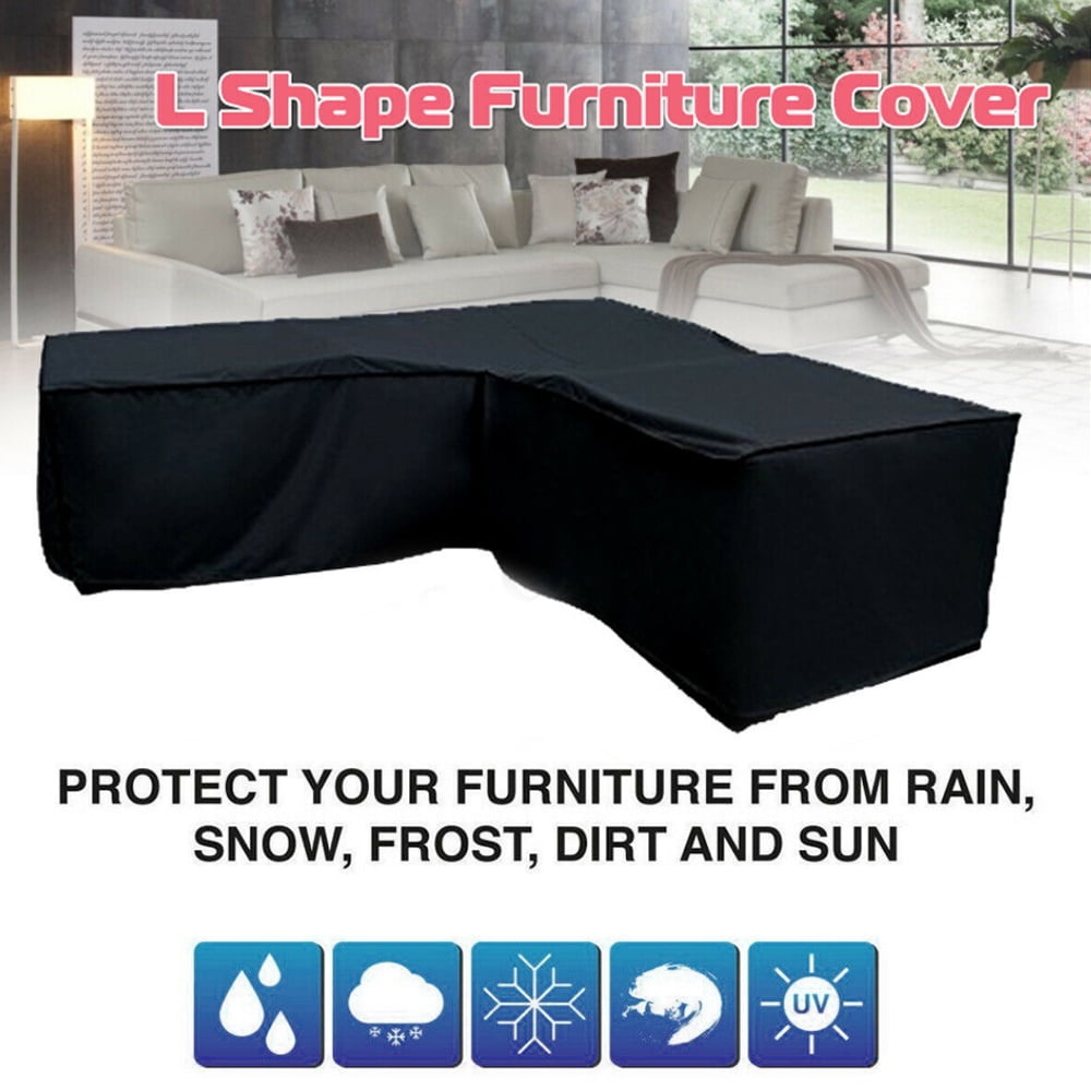 L Shape Outdoor Garden Patio Sofa Chair Furniture Cover Waterproof UV Protection 