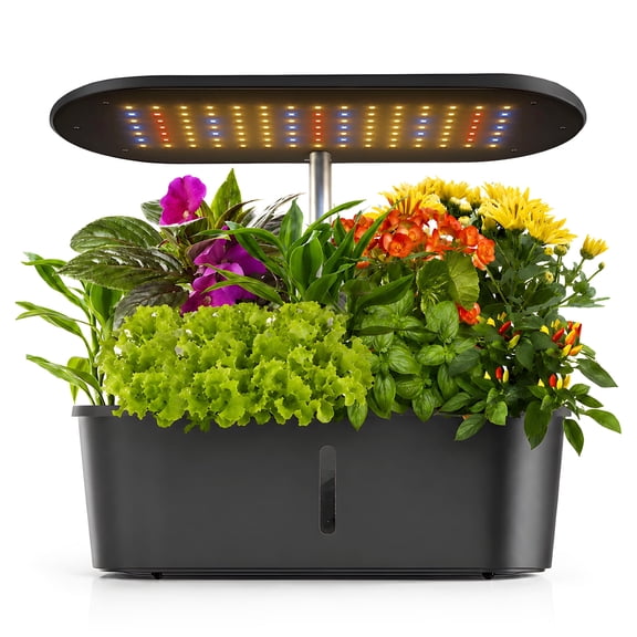 DAYBETTER Indoor Hydroponic Growing System, 10 Pods Plant Germination Kit and 3.6L Water Tank, Auto Timer LED Grow Light for Herbs & Vegetables