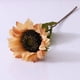 thumbnail image 1 of Nvzi 12 girasoles artificiales con tallos de 4,7 pulgadas, girasoles de seda a granel para decoración de bodas, hogares, jardines, fiestas al aire libre (café), 1 of 5