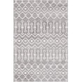 thumbnail image 2 of Unique Loom Moroccan Trellis Collection Area Rug - Mamounia (4' 1" x 6' 1" Rectangle Light Gray/Ivory), 2 of 6