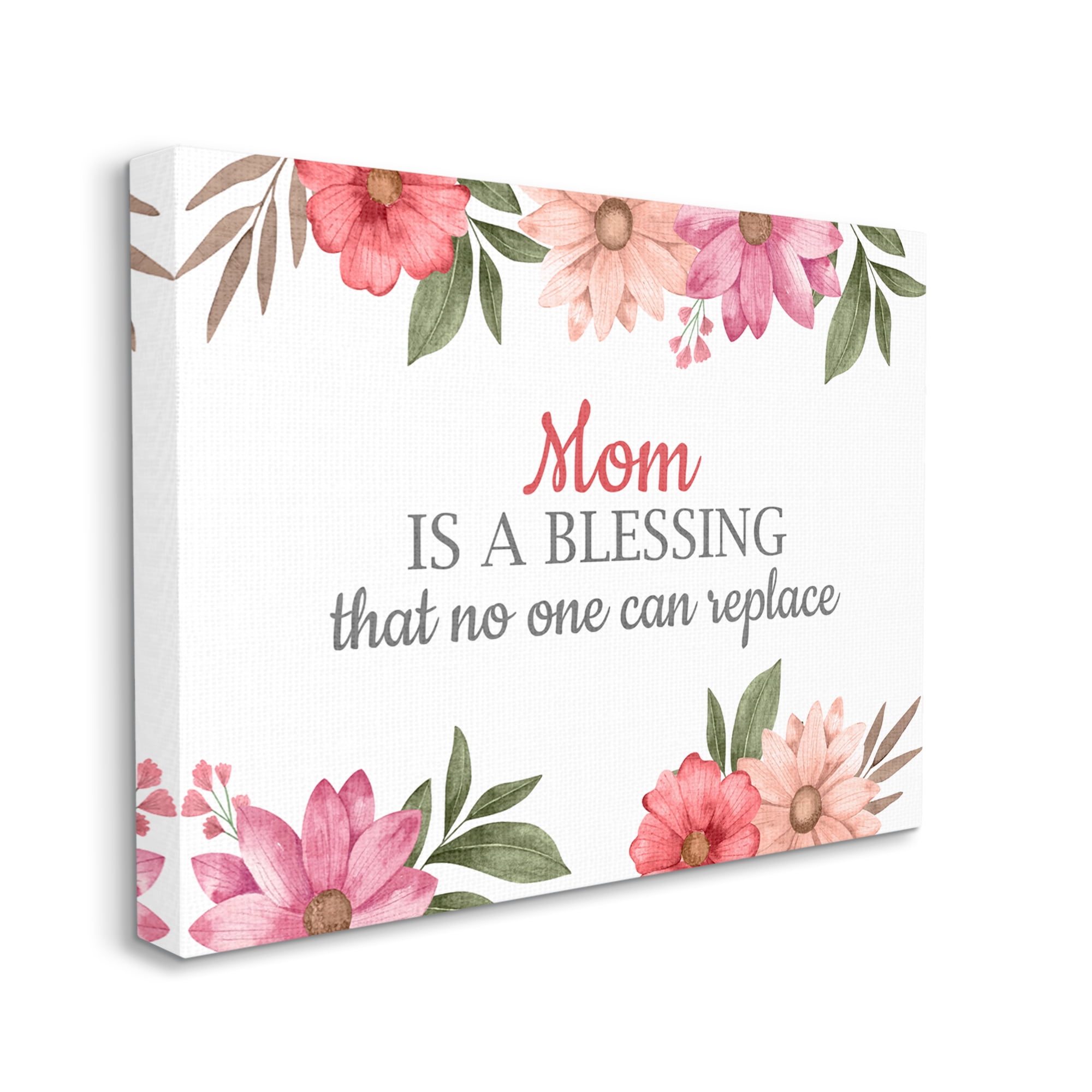 Stupell Industries Floral Mom Appreciation Botanical & Floral Painting Gallery Wrapped Canvas Print Wall Art, 48 x 36