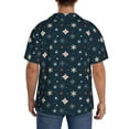 thumbnail image 3 of Sikiie Christmas Snowflakes1 Men's Cuban Shirt, Hawaiian Shirts, Business Casual Button Down Shirts, Short Sleeve Shirt-Large, 3 of 5