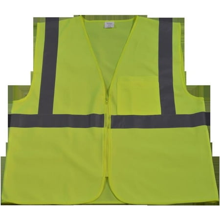 

Petra Roc LV2-CB0-L-XL Safety Vest ANSI Class 2 Lime Solid Zipper Closure1 Chest Pocket Large & Extra Large