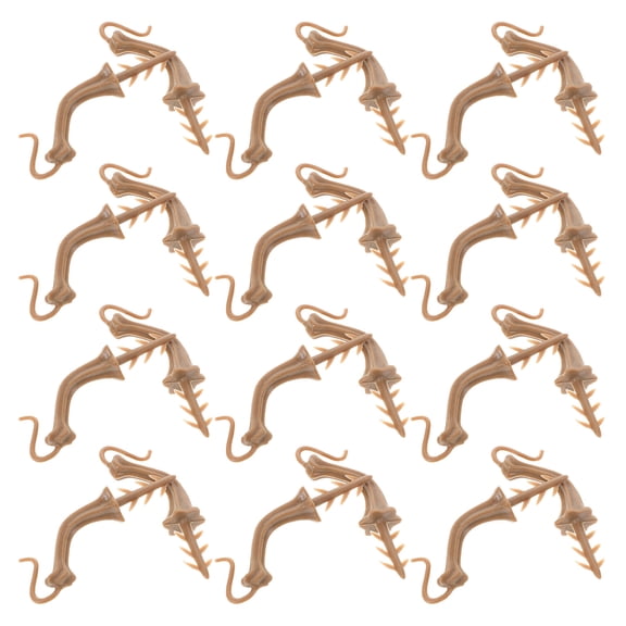 NIYANGLE 50Pcs Plastic Pumpkin Stem Accessories Light Brown Faux Handles for Harvest and Holiday Craft Projects