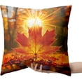 thumbnail image 2 of Housses de Coussin d'Automne 18x18 Feuille d'Érable Housses de Coussin Forêt d'Érable Extérieur Housses de Coussin Coucher de Soleil Automne pour Salon Canapé, 2 of 7