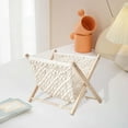 thumbnail image 6 of CarpNettore Macrame Magazine Holder for Books And Periodicals, Foldable Organizer for Living 23x22x28cm, 6 of 9
