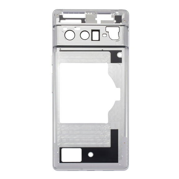 Replacement Middle Frame Bezel Plate For Google Pixel 6 Pro - Cloudy White / Silver