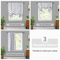 thumbnail image 2 of DriftAway Raymond Blackout Tie Up Curtain for Kitchen Geometric Triangle Trellis Printed Tie Up Shade for Bedroom Adjustable Balloon Rod Pocket, 45" x 63", Gray and White, 2 of 8