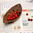 thumbnail image 5 of Hand-Woven Breakfast Bread Tray Leaf Shape Display Fruit Dish Baskets Leaf Imitation Rattan Weaving Basket Serving Storage Bowls, 5 of 9