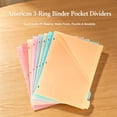 thumbnail image 6 of 1 Set Plastic 8‑Tab Binder Dividers with Pockets, Multicolor Page Separators for 3‑Ring Binders, A4 Size for Office & Home Organization, 6 of 8