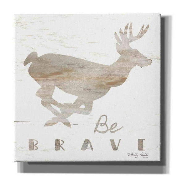 Epic Graffiti 'Be Brave Deer' by Cindy Jacobs, Canvas Wall Art, 26"x26"