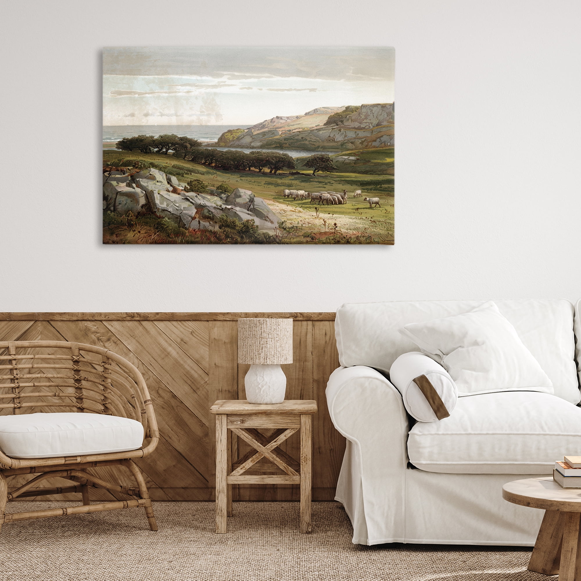 Stupell Industries Sheep in Passionate Landscape Canvas Wall Art, design by Lula Bijoux & co.