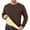 Coffee, variant on Men's Warm Thickened Wool Base Layer Crewneck Sweatshirt Long Sleeve Comfortable Top