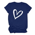 thumbnail image 6 of Tbopshirt Valentine's Day T-Shirts for Women Short Sleeve Graphic Tees, Plus Size Tops,Valentines Day Fashion Crewneck Printing Love Heart T-Shirt Casual Loose Womens Tops S-XXXL, 6 of 6