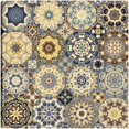 thumbnail image 1 of Patrón de mosaico de mezclilla y oro, 1 of 4