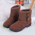 thumbnail image 2 of Women's Comfortable ankle boots with sock cuffs | Slip-On Booties in Black & Khaki, 2 of 7