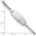 thumbnail image 3 of 14K White Gold Semi-Solid Oval Curb Id Bracelet (7 X 8.5) Made In United States dcid144w-7, 3 of 5