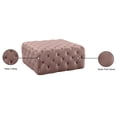 thumbnail image 3 of Meridian Furniture Ariel Button Tufted Pink Velvet Ottoman and Bench, 3 of 4