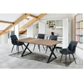 thumbnail image 1 of Table en Bois à Bord Ondulé avec Pattes en X en Métal Noir, 1 of 1