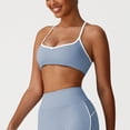 thumbnail image 6 of EaskTriop Women's Spaghetti Strap Sports Bra Padded Crop Tank Top Color-Block Wireless Yoga Workout Gym Fitness Activewear Bralette, 6 of 6