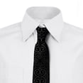thumbnail image 2 of Abstract Necktie, Modern Curvy Lines Art, Dress Tie, 3.7", Charcoal Grey and White, by Ambesonne, 2 of 3