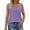 Purple, variant on Htigea Summer Tank Tops for Women Loose Fit Pleated Square Neck Sleeveless Tops Curved Flowy Sale Purple,M
