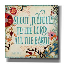 Epic Graffiti 'Delecor Psalm 2'  by Art Licensing Studio Canvas Wall Art, 18" x 18"