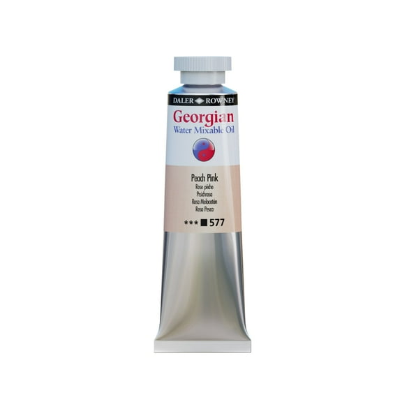 Daler-Rowney Georgian Water Mixable Oil, 37ml Tube, Peach Pink