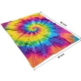 thumbnail image 4 of Rainbow Tie Dye Mandala Pattern Blanket,Comfortable Soft Flannel Throw Blanket,All Season,Warm Lightweight Blankets for Sofa Bed Couch Living Room Chair,60"x80", 4 of 4
