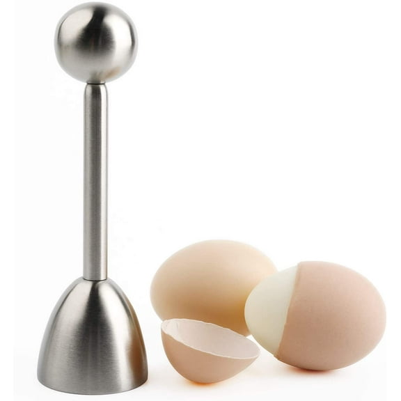 Soft Hard Boiled Egg Cracker Topper Stainless Steel Shell Separator Remover Eggs Cutter