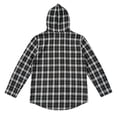 thumbnail image 4 of Voska Mens Hooded Flannel Shirts Hoodie Shirt Lightweight Long Sleeve Casual Plaid Button Down Jackets Stylish with Pocket Black L, 4 of 8