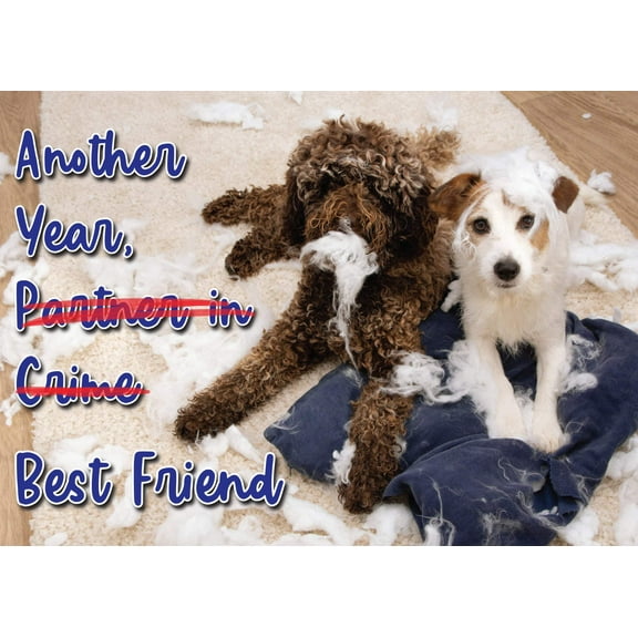 Glory To Dog Another Year, Partner in Crime Best Friend Happy Birthday Card