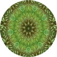 thumbnail image 1 of Ahgly Company Machine Washable Indoor Round Transitional Antique Bronze Green Area Rugs, 3' Round, 1 of 7