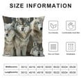 thumbnail image 5 of Autua Wolves Snow Wildlife Graphic Decorative Throw Pillow Cover for Home Couch Living Room Bed - Winter Theme - 1PC 22x22in, 5 of 5