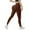 Brown, variant on Ribbed Leggings for Women High Waisted Tummy Control Butt Lifting Leggings Stretch Soft Workout Yoga Pants