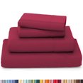 thumbnail image 1 of HAOAN Ensemble de Draps en Bambou Ultra Doux et Résistant aux Plis - Ensemble de 4 Pcs - Série 2200, 1 of 7