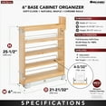 thumbnail image 3 of Rev-A-Shelf 5.5" Pullout Cabinet Organizer with Soft-Close, 448-BCSC-5C, 3 of 12