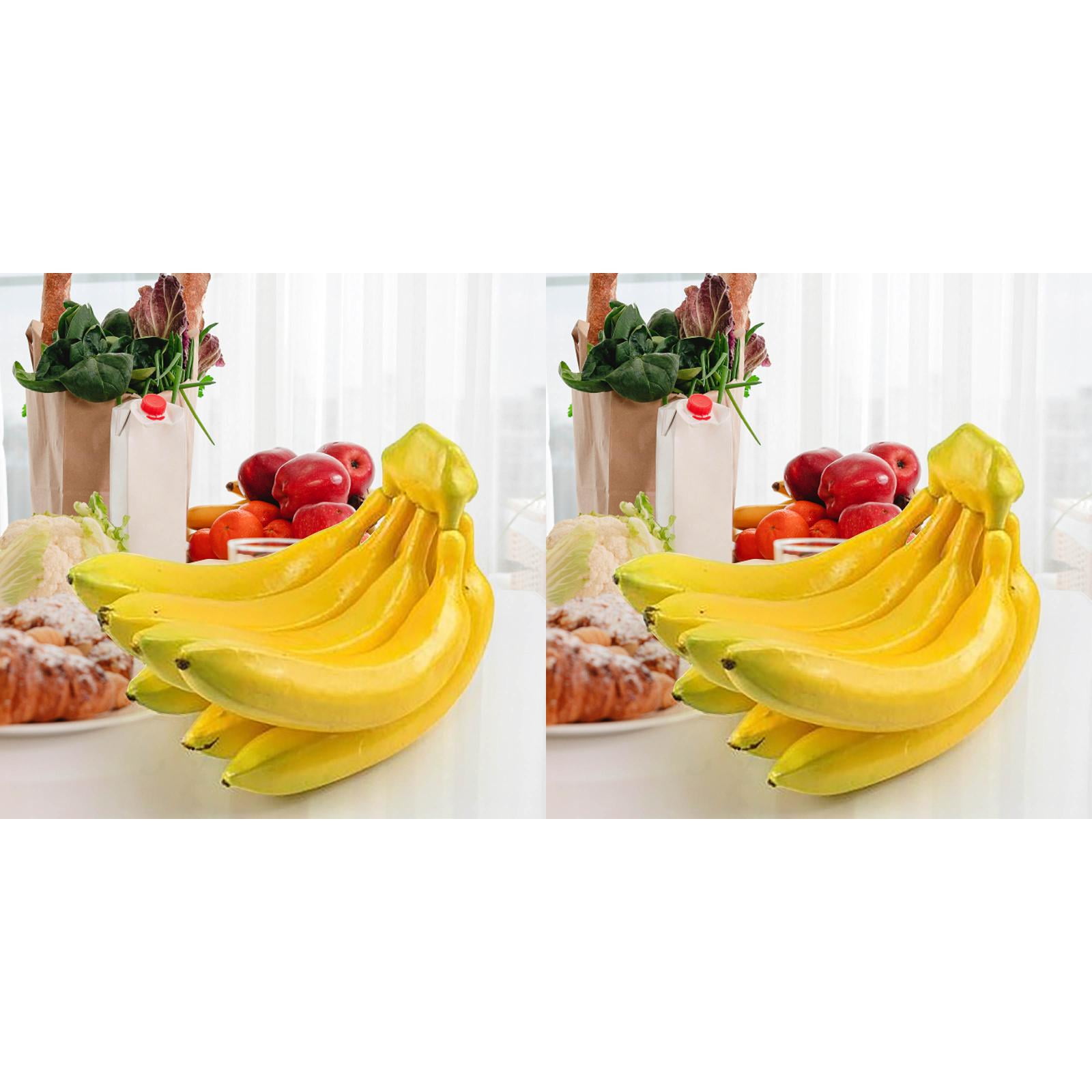 Bananas Bunch Lifelike Banana Cluster Decoration Fruits Bananas Model Photography Props Kitchen Party Decoration